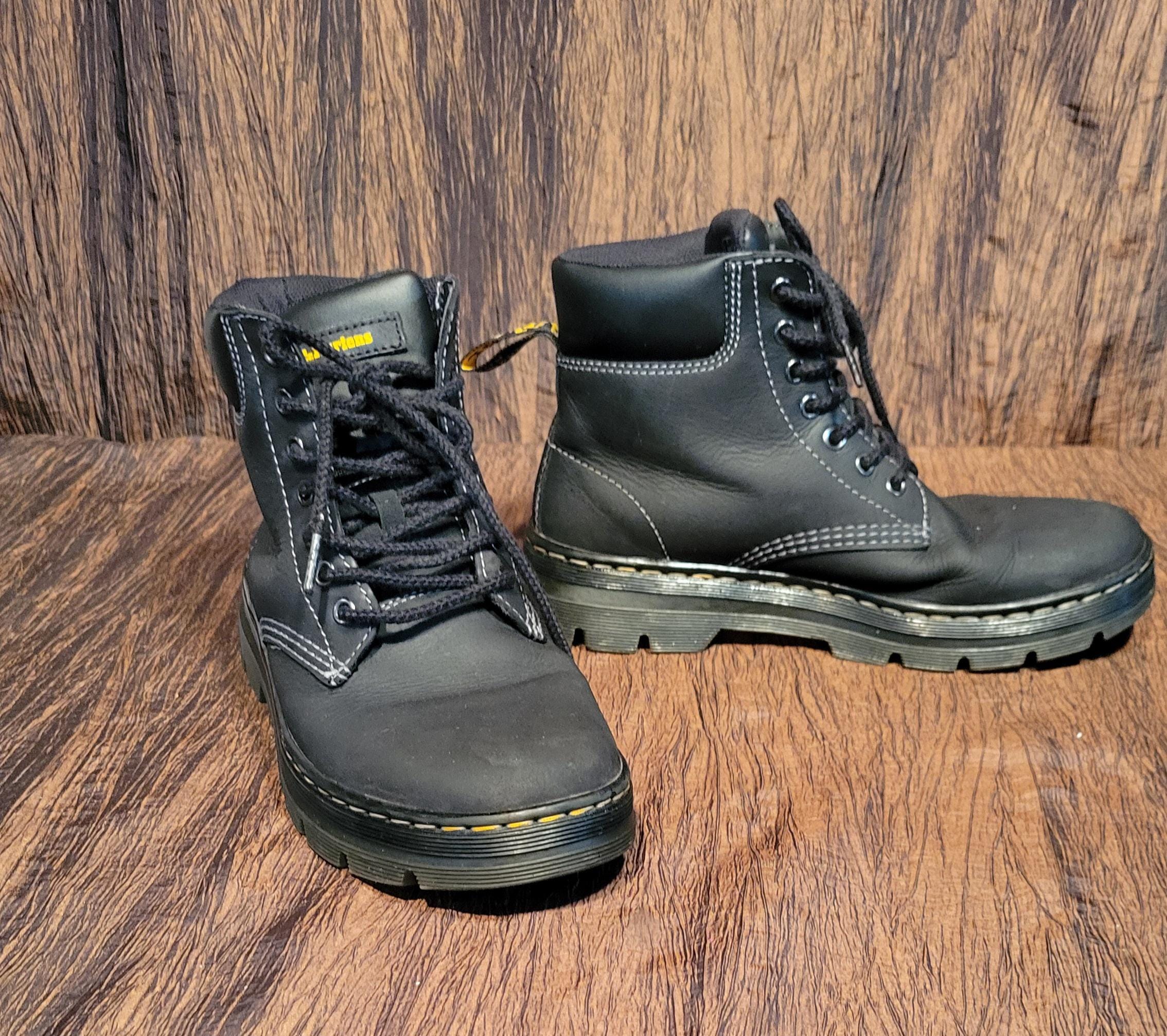 Dr Martens Steel Toe Black Industrial Work Boots Leather Air Wair Men 9 Women 10 Amazon.com | Dr. Martens unisex-adult Ashridge Steel Toe  main image 4