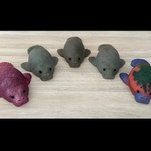 Resin Manatee Figure, Resin Manatee, Manatee Figure, Resin Art, Resin Decor, Manatee Art, Manatee Decor
