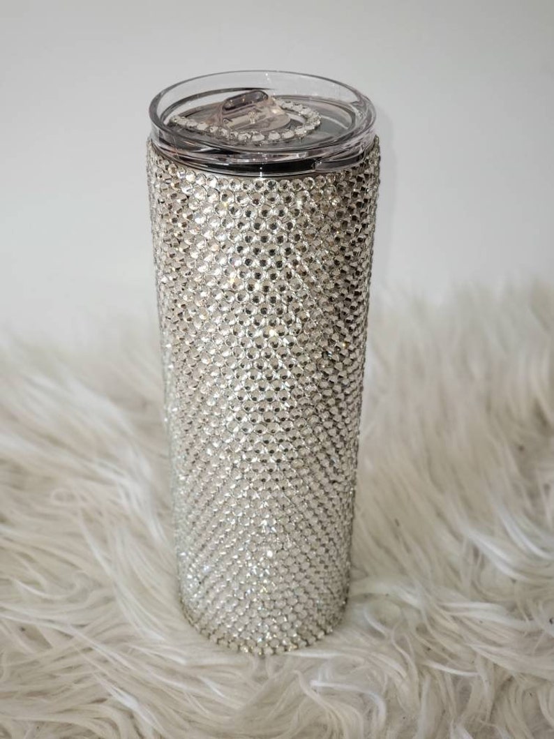 Bling Cup bling tumbler Crystal Rhinestone tumbler Etsy