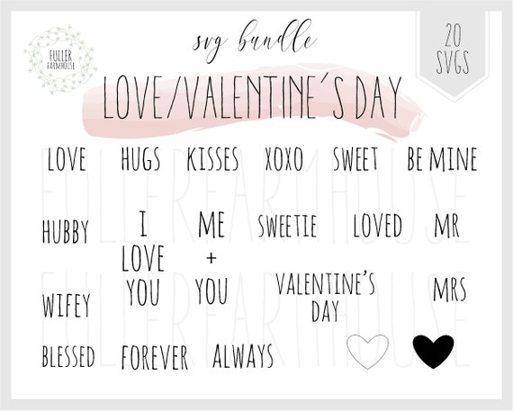 Download Free Valentine S Day Love Bundle Rae Dunn Anniversary Etsy SVG DXF Cut File