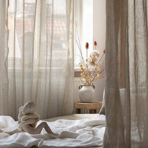 Linen Bed Canopy Shawl King Bed White Canopy Canopy Bed Etsy