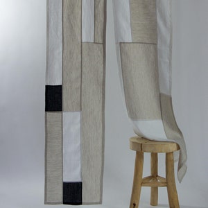 Noren Linen, Pojagi Curtains, Linen Jogakbo, Bojagi Curtain, Korean Curtain, Patchwork Curtains, Linen Curtains, Custom Bojagi