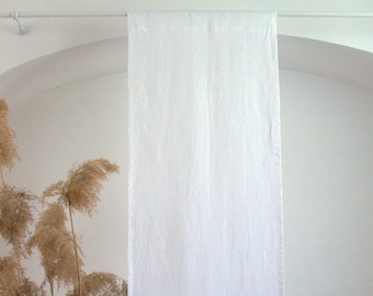 White Linen Noren, Linen Noren Doorway Curtain in White Color, Japanese Curtain Panel, Soft Linen Japanese Divider, Japanese Room Divider