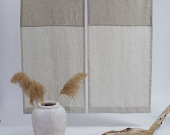 Noren Curtain Oatmeal, Linen Japanese Curtains, TavanaStudio Curtains, Linen Custom Curtain, Door Curtain Panel, Room Divider Panel,