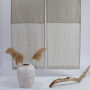 Noren Curtain Oatmeal, Linen Japanese Curtains, TavanaStudio Curtains, Linen Custom Curtain, Door Curtain Panel, Room Divider Panel,