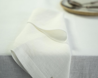 Linen Napkins in Various Colors / Ivory Table Decor / Handmade Linen Gift