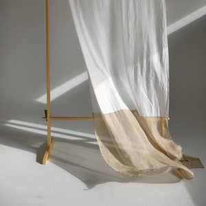 Tab Top Curtain White, Curtains Outside, Simple Design Curtain, Scandinavian Curtains made out from Tyvek, Linen Curtain, Camper Curtains