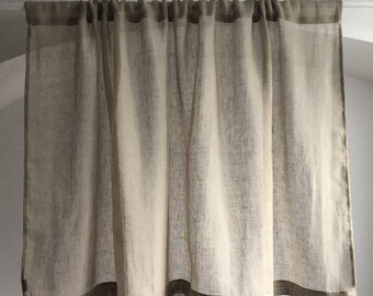 Tende Corte Oscuranti Per Cucina, 2 Pannelli 66x54 Cm L'uno, Colore Bianco Grigiastro, Con Tasca Porta-Asta, Termiche E Isolanti