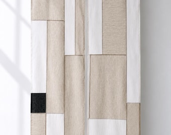 Linnen pojagigordijn: Koreaans patchwork, custom bojagi (2 panelen)