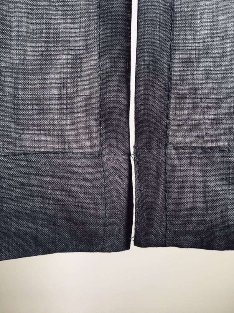 Linen Noren in Dark Color, Door Curtain in Simple Style, Linen Japan Noren, Doorway Curtain Made From Linen, Navy Noren Curtain, image 6