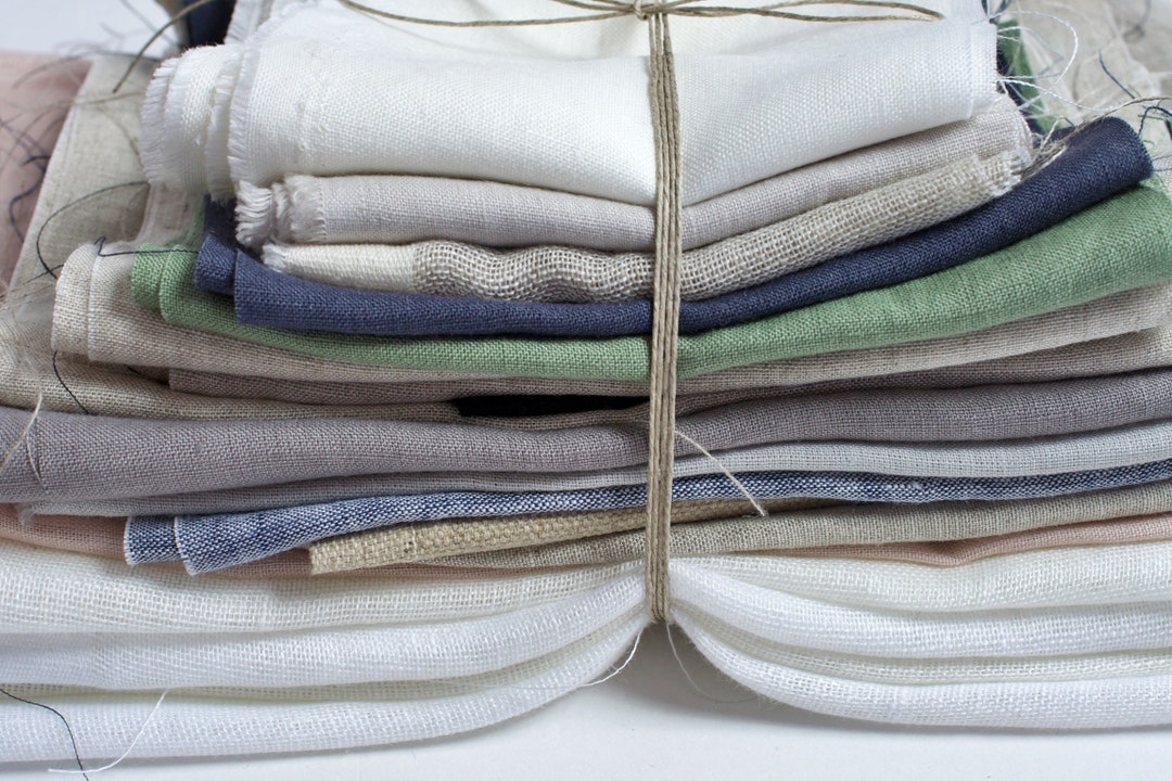 Linen Fabric Remnantsburlap Designer Fabric Linen Remnants Etsy