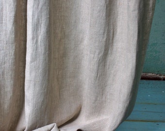 Heavy Linen Curtain Panel in Grey Color, Grey Linen Curtains, Window Curtains Heavy, Burlap Window Panel, European Flax Living Panel,