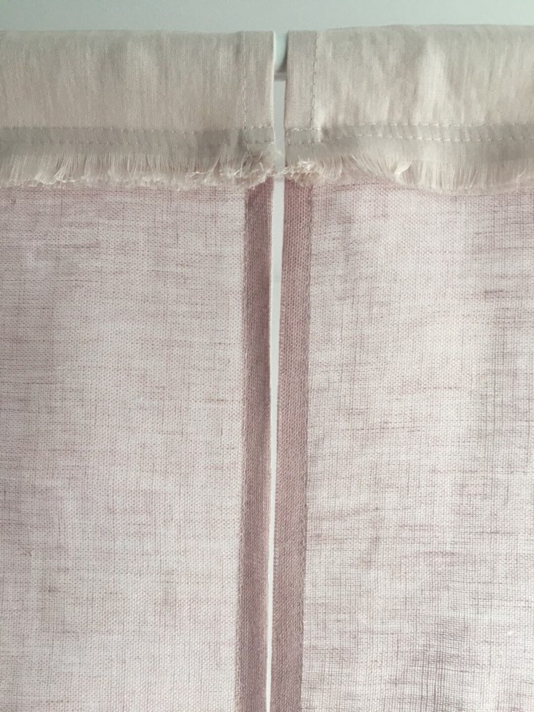 Rustic Linen Cafe Curtains, Linen Kitchen Window Curtains, Rosa Linen