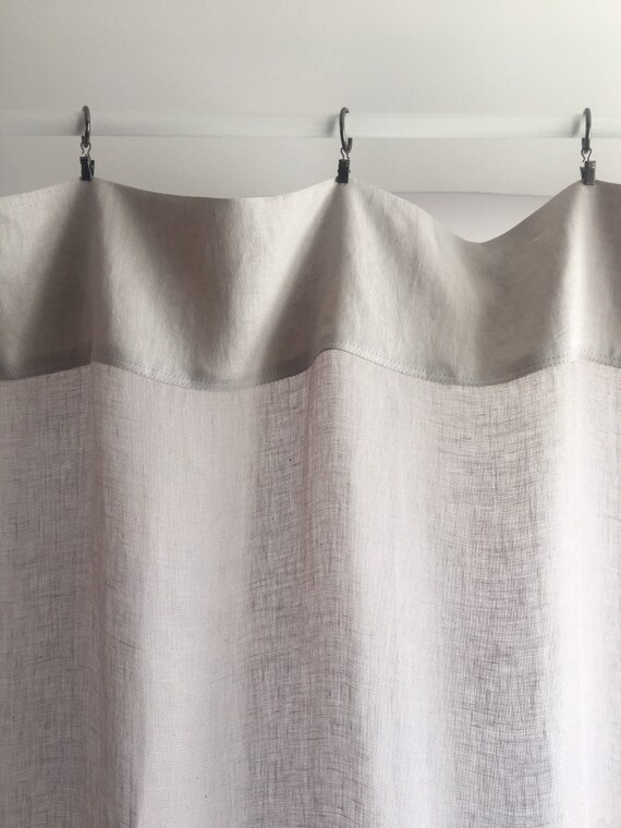 Linen Curtains In Light Gray Color Rod Pocket Curtains Sheer Etsy