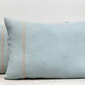 Green Decorative Linen Pillow Case, Soft Linen Pillow, Linen Throw pillow, Elegant Sofa Pillow, Linen Home Textile, Throw Pillow Case,