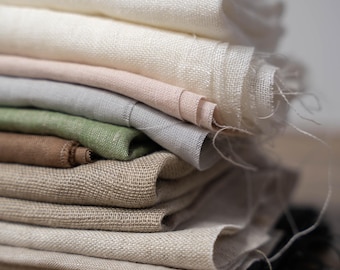 Linen Fabric Remnants, 100% Natural, Sewing & Craft Scraps