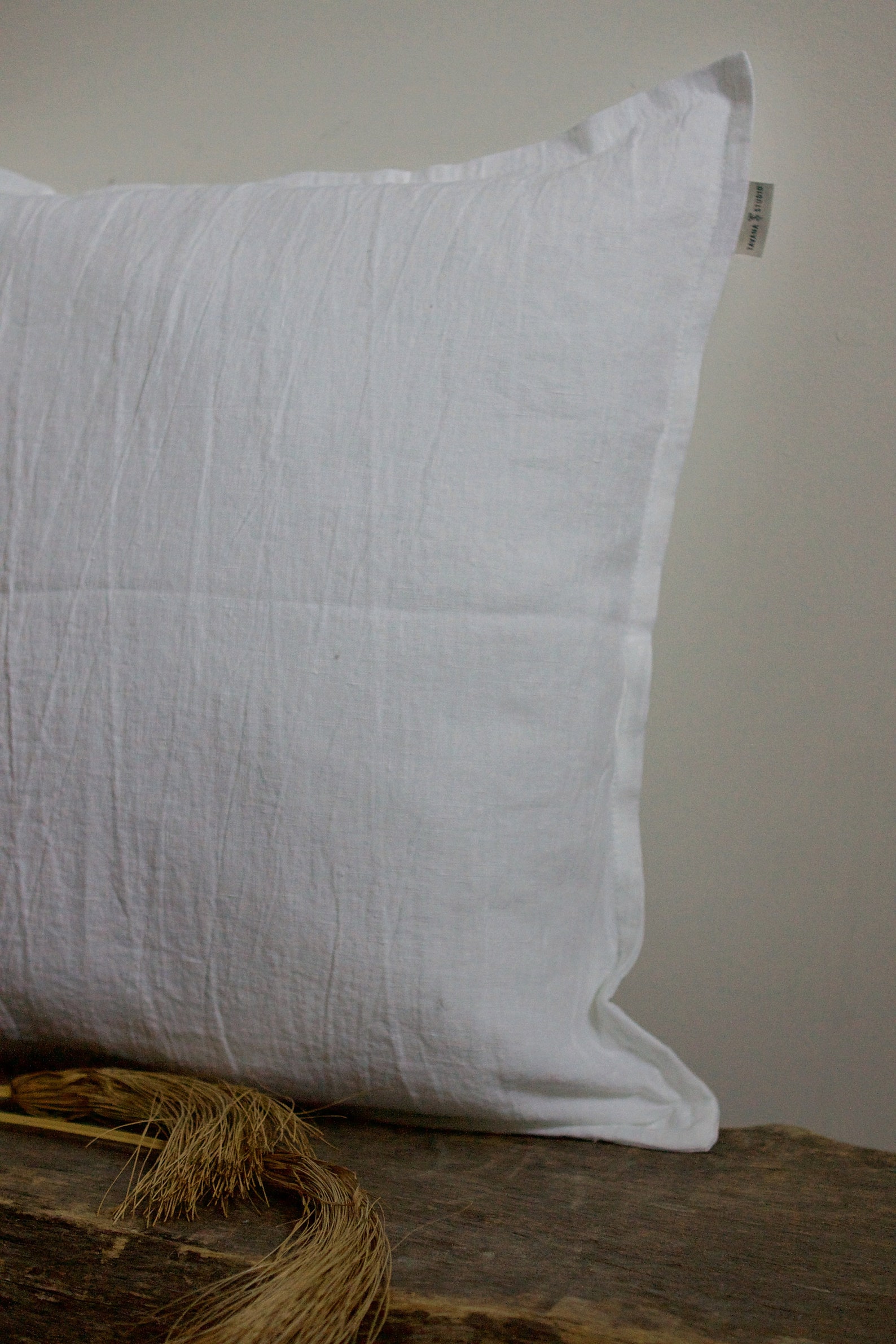 White Linen Pillow Cover in Rustic Style Stonewashed Linen Etsy