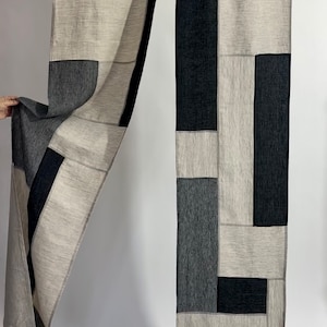 Linen Noren Patchwork, Bojagi Curtain, Pojagi Curtain Linen, Room Divider Curtain, Patchwork Curtain, Noren Curtain, Korean Curtain Linen