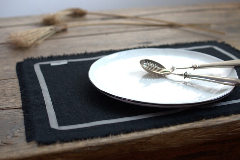 Burlap Placemat Linen Placemats Modern Burlap Placemats Etsy