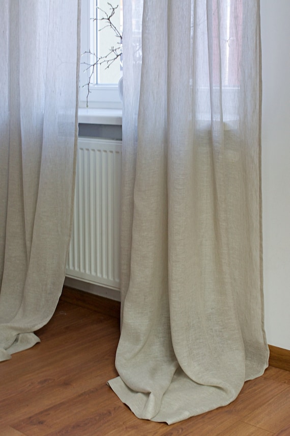 Linen Curtain Pencil Pleat, Beige Sheer Linen Drapes, Oatmeal Lightweight Linen  Curtain, Muslin Linen Curtain Rod Pocket, Sheer Curtains -  Canada