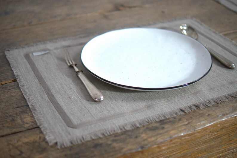 Burlap Placemat Linen Placemats Modern Burlap Placemats Etsy