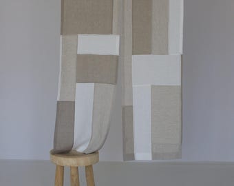 Linnen bojagi-gordijn: Koreaans patchwork noren deurpaneel