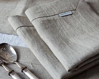 Natural Linen Placemats, Linen Place Mats, Place Mats for Dining, Rustic Linen Placemats Set, Linen Placemats set of 4, Natural Burlap Set