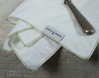 Linen Napkins set of 2, Stonewashed Linen Napkins, Zero Waste Linen Napkins, Rustic Linen Style Napkins, Table Decor Napkins, White Napkins