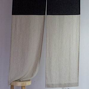 Linen Noren Curtain, Linen Noren Door Curtain, Japanese Curtain Panel, Linen Door Curtain, Japanese Doorway Curtain, Custom Noren, Noren