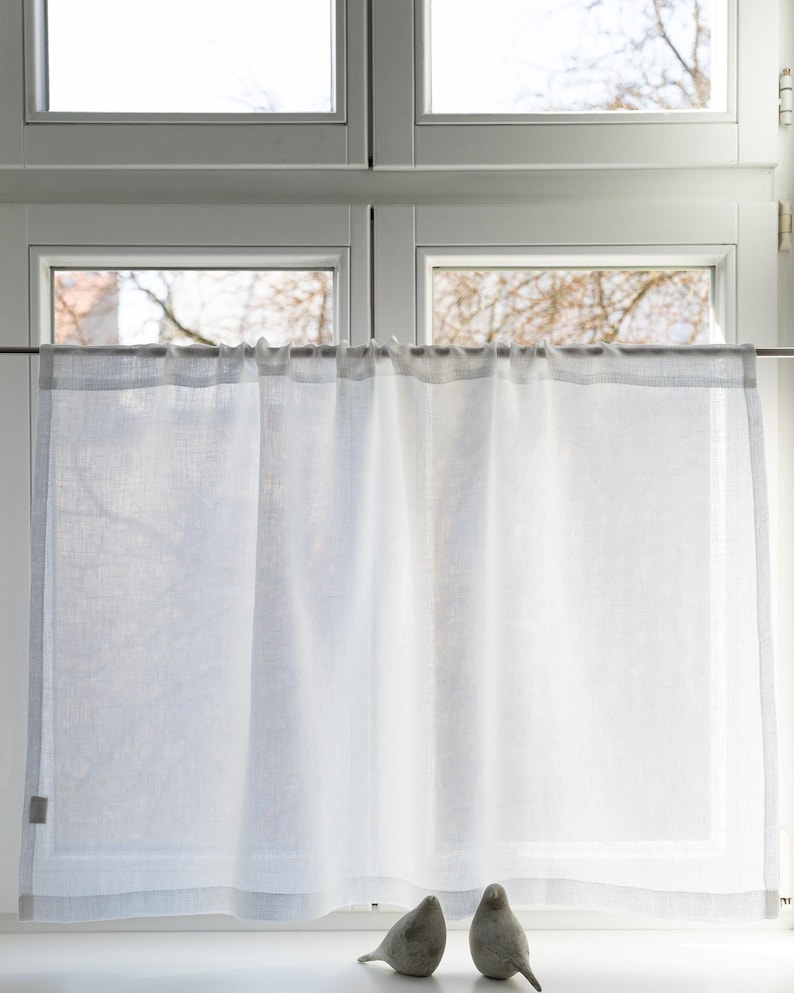TavanaStudio Linen Cafe Curtain - Thumbnail 3