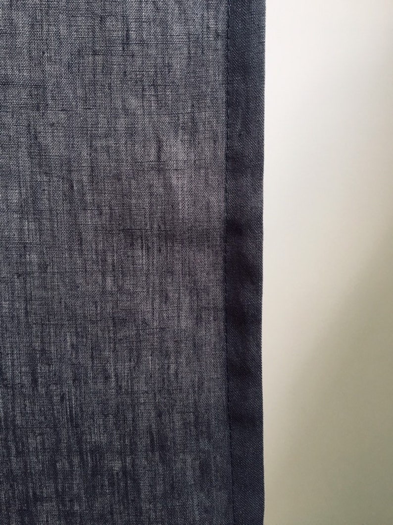 Linen Noren in Dark Color, Door Curtain in Simple Style, Linen Japan Noren, Doorway Curtain Made From Linen, Navy Noren Curtain, image 3