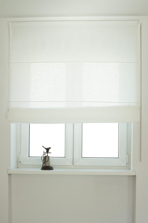 Custom Linen Roman Blind: Mid-Weight Fabric Shades