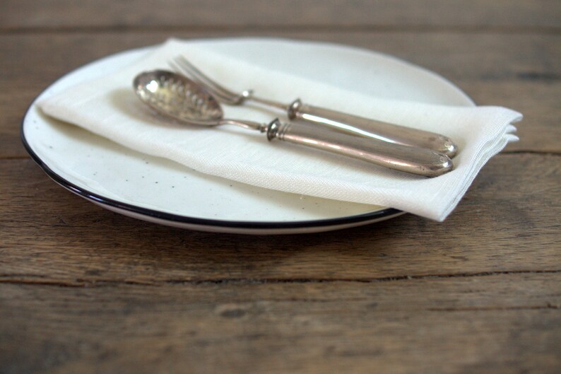 Ivory Linen Napkins in Rustic Style Wedding Napkins Cloth Etsy