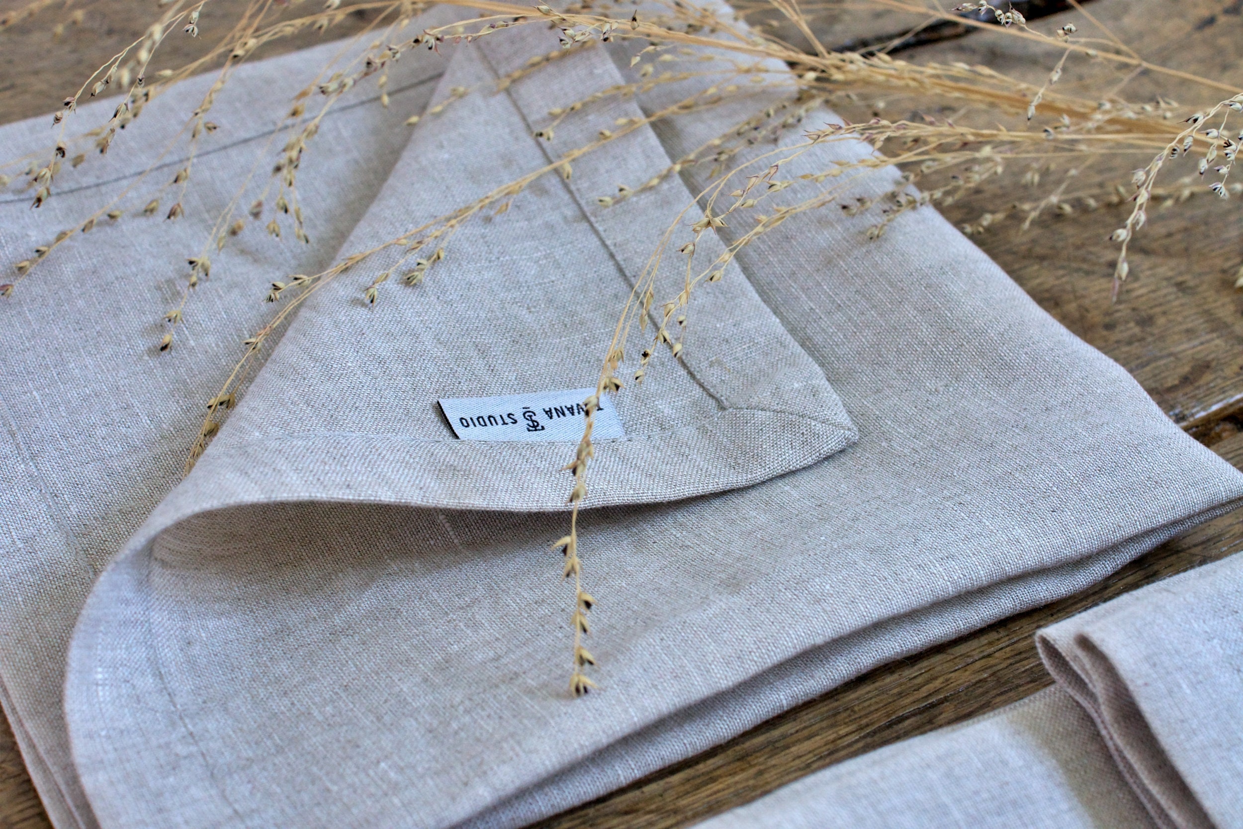 Oatmeal Linen Napkins Linen Table Napkins in Beige Washed Etsy