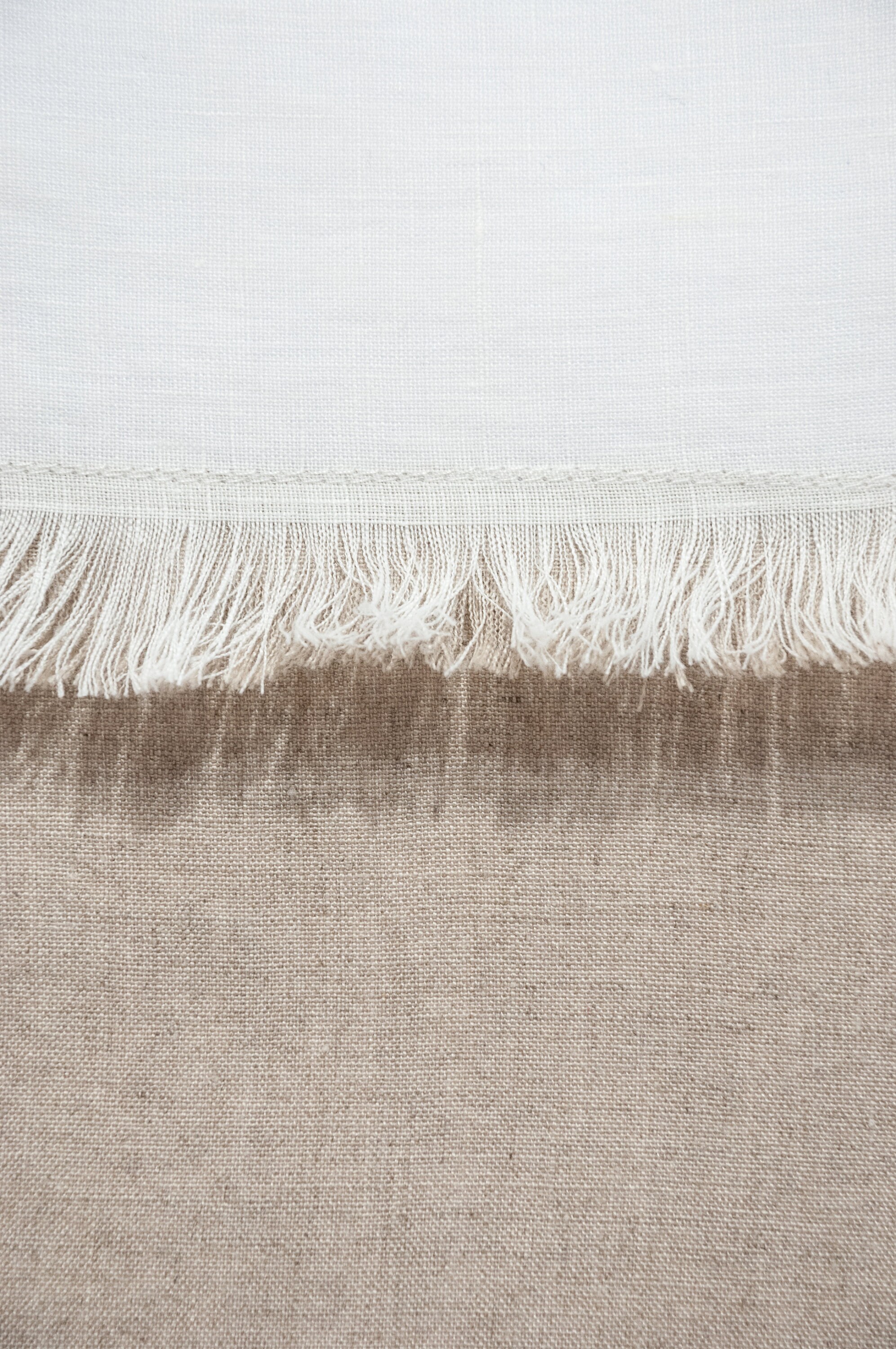 Linen Decorative Pillow Cover with Fringes Ivory Natural Etsy