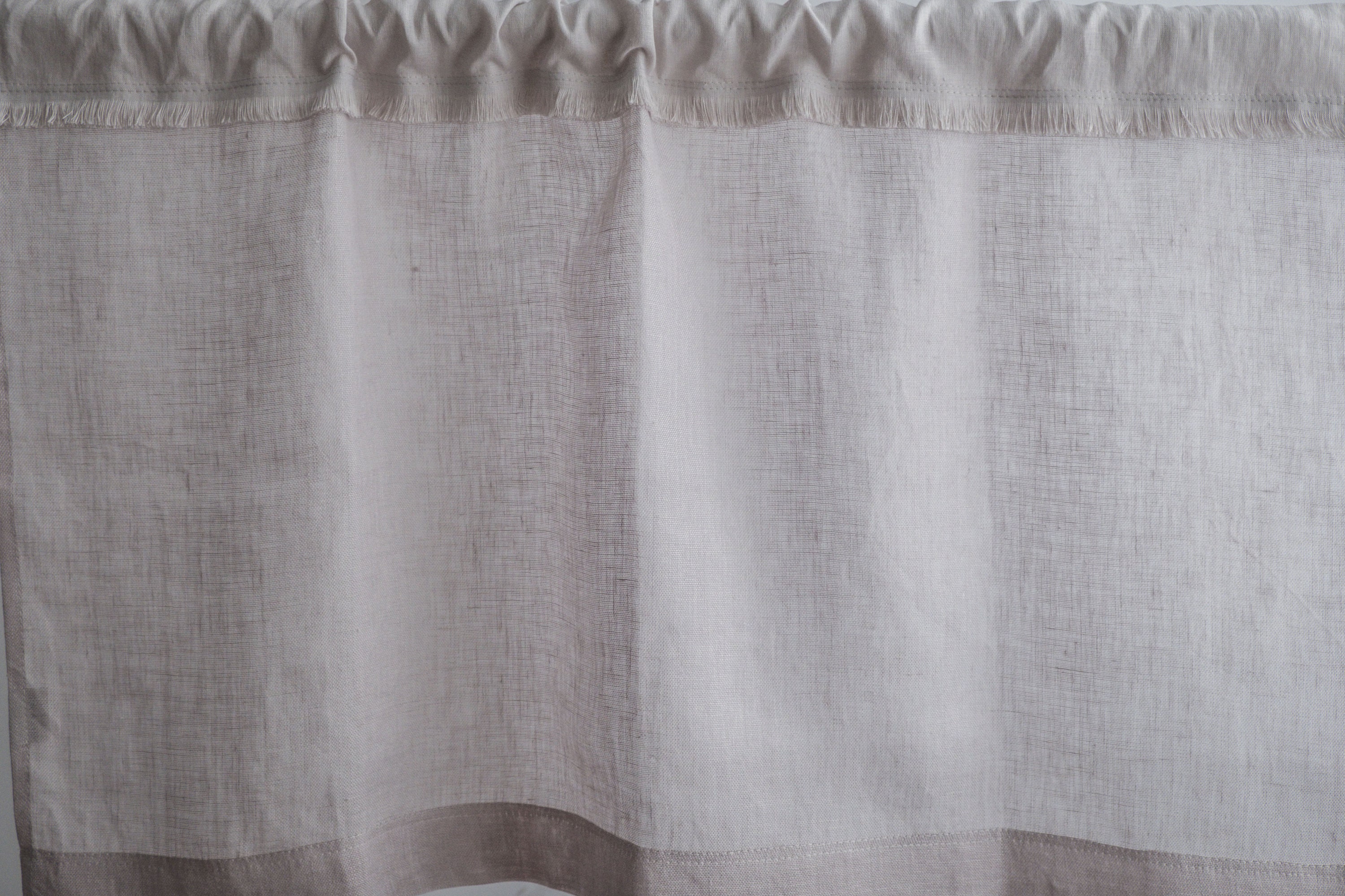 Gray Linen Kitchen Curtains Pair Cafe Curtains in Gray Color Etsy