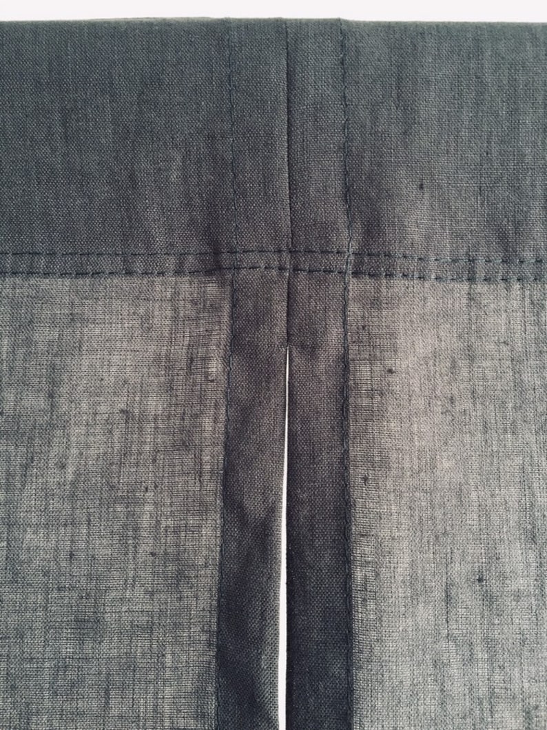 Linen Noren in Dark Color, Door Curtain in Simple Style, Linen Japan Noren, Doorway Curtain Made From Linen, Navy Noren Curtain, image 4