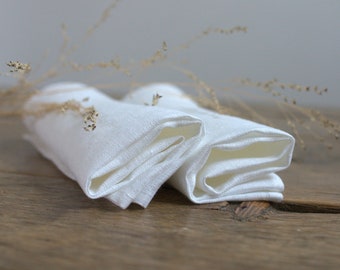 White Linen Kitchen Towel, Set of Two  Linen Towel, Stonewashed Linen Towels, Washed Linen Tea Towels, Linen Dish Towels, Linen Towels