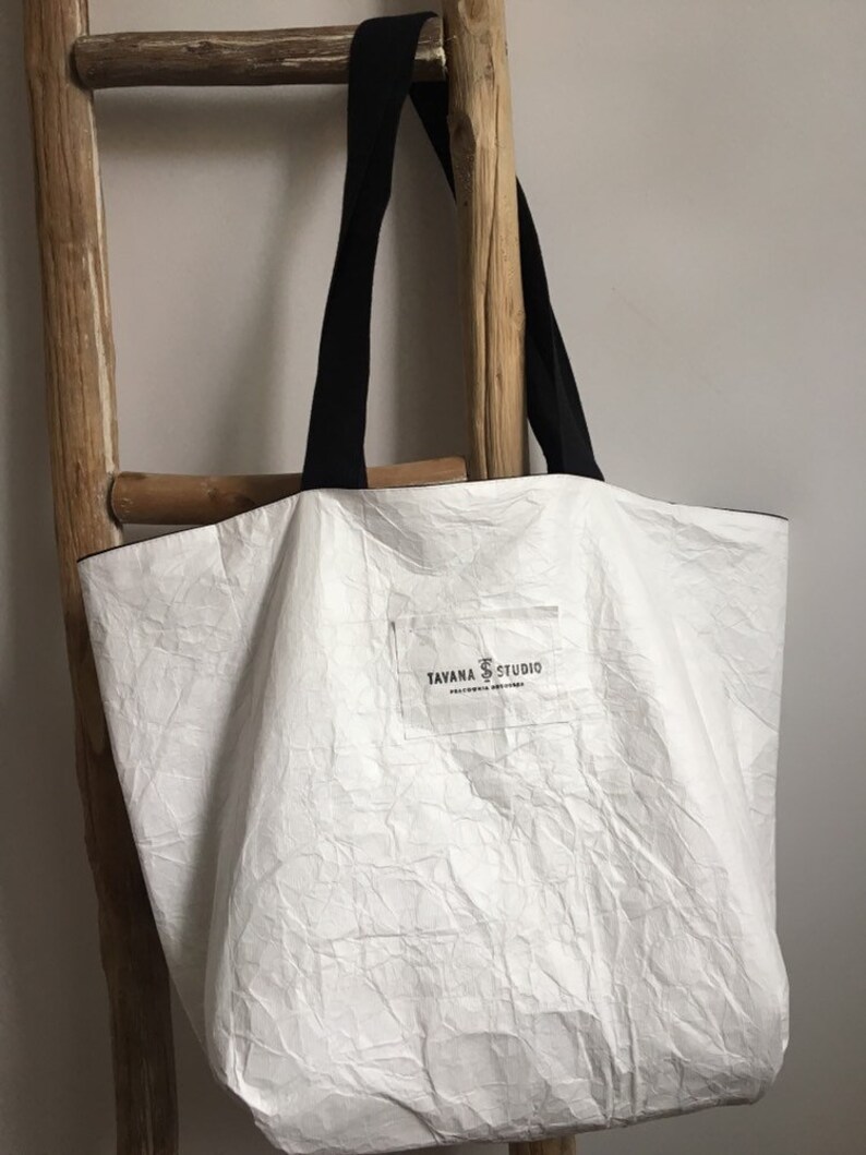 Fabric Tote Bag Green Shoulder Bag Beach Big Bag Tyvek Tote Etsy