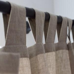 Natural Linen Curtain Panel, Natural Linen Curtain, Living Room Curtain, Long Linen Curtain Panel, Tab Top Window Curtain, Custom Curtains