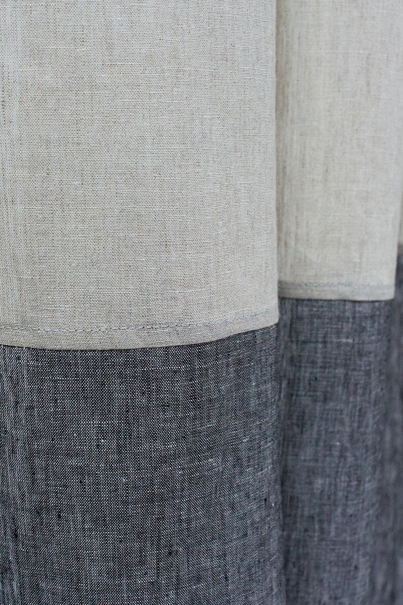 thumbnail interactive-video image 1 of Jinchan 2-Panel Linen Curtains With Tassels – Light Filtering, Back Tab, Modern 1 of 3
