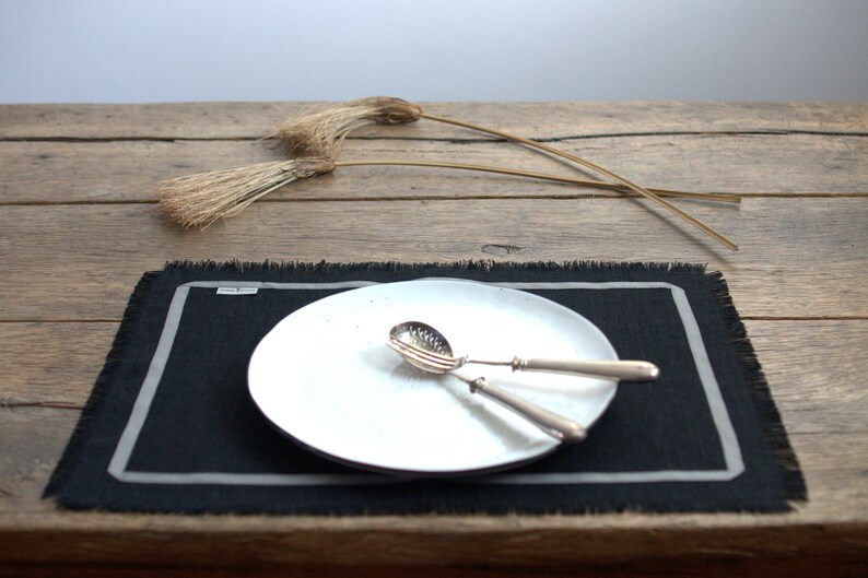 Burlap Placemat Linen Placemats Modern Burlap Placemats Etsy