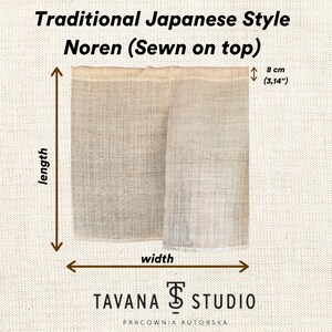 Linen Noren in Dark Color, Door Curtain in Simple Style, Linen Japan Noren, Doorway Curtain Made From Linen, Navy Noren Curtain, image 2