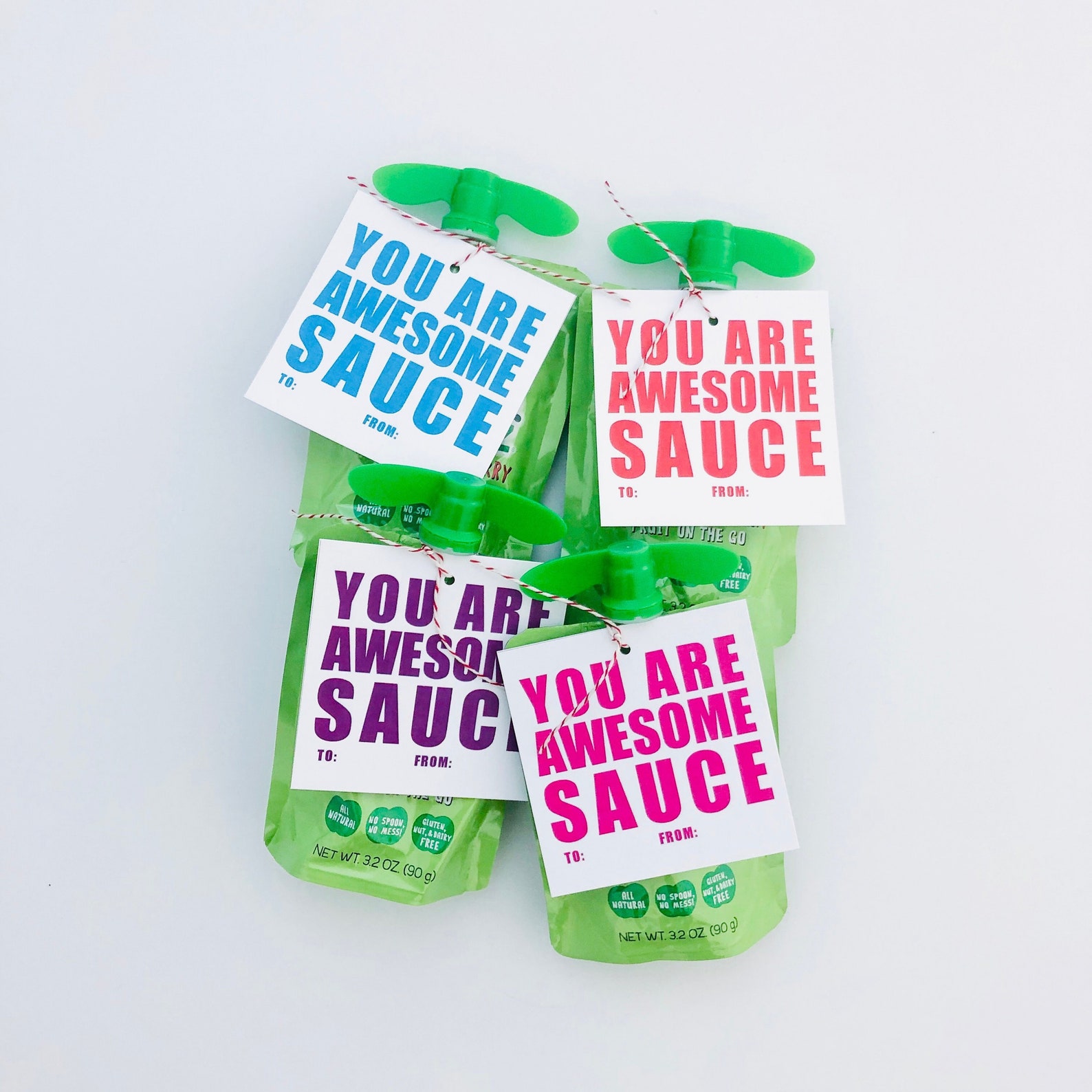 Valentine Card Printable You Are Awesomesauce Healthy/non Etsy