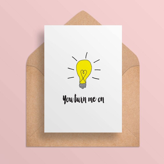 Valentines Day Anniversary Card Turn Me On Playful Card Etsy Valentines Day Anniversary Card Turn Me On Playful Card Etsy