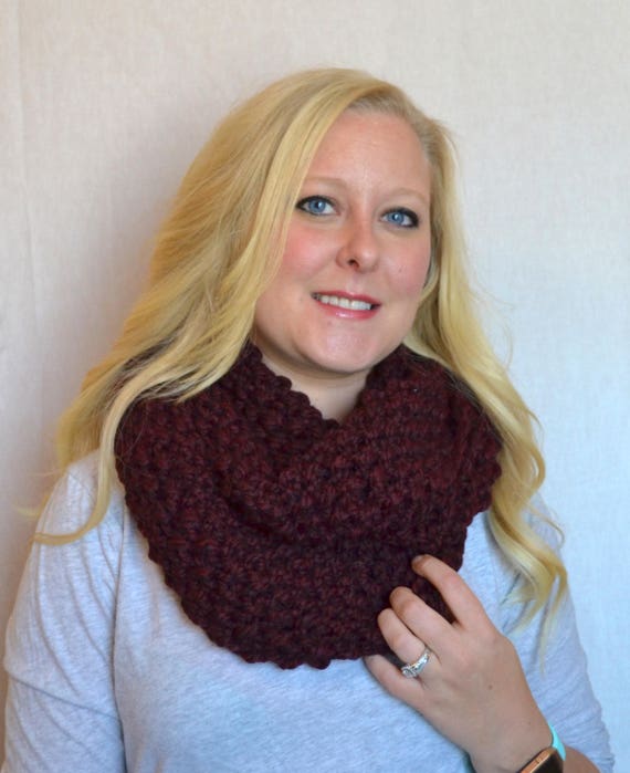 Penny Cowl in Claret Infinity Scarf | Etsy
