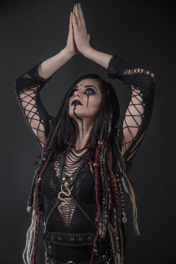 Black O Ring Harness Punk Festival Steampunk New Black Oath O-Ring Chest Harness – VampireFreaks main image 2