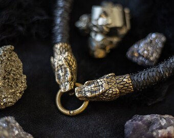Fashband Collana Girocollo Donna In Pelle Nera | Borchie Gotiche E Rivetti | Punk Regolabile