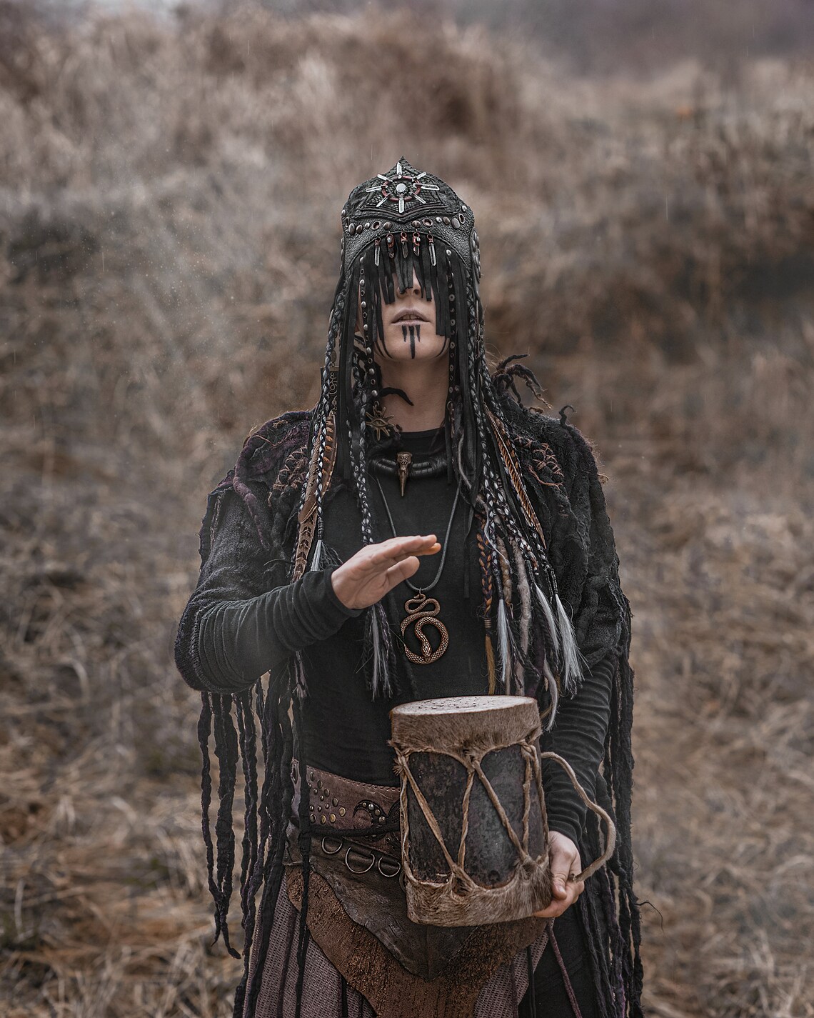 Goddess MOKOSH Shaman Headdress Pagan Ritual Unisex Face Etsy