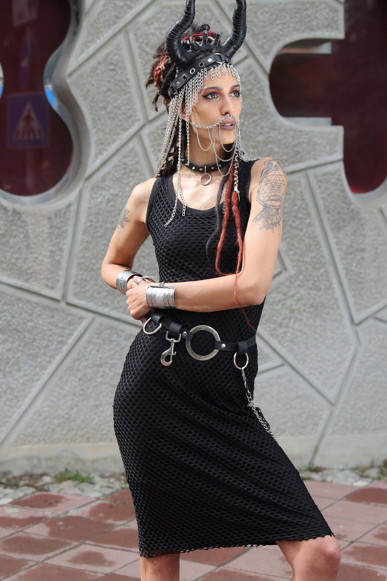 Gothic Witch Belt Adjustable O Ring and Chain Belt Utility Etsy